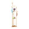 MAKEJ Natural Clothes Hanger Stand Multi-Functional Clothes Rack Coat Rack Floor Standing Clothes Hanging Shelf Clothes view 3