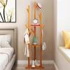 MAKEJ Natural Clothes Hanger Stand Multi-Functional Clothes Rack Coat Rack Floor Standing Clothes Hanging Shelf Clothes view 4