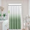 AooHome Fabric Narrow Shower Curtains, Cloth Ombre Green Shower Curtain Sets, Washable Fabric Green and White Shower Curtain, Rustic Farmhouse Bathroom Shower Curtains, 36x72 Inches view 1
