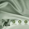 AooHome Fabric Narrow Shower Curtains, Cloth Ombre Green Shower Curtain Sets, Washable Fabric Green and White Shower Curtain, Rustic Farmhouse Bathroom Shower Curtains, 36x72 Inches view 4