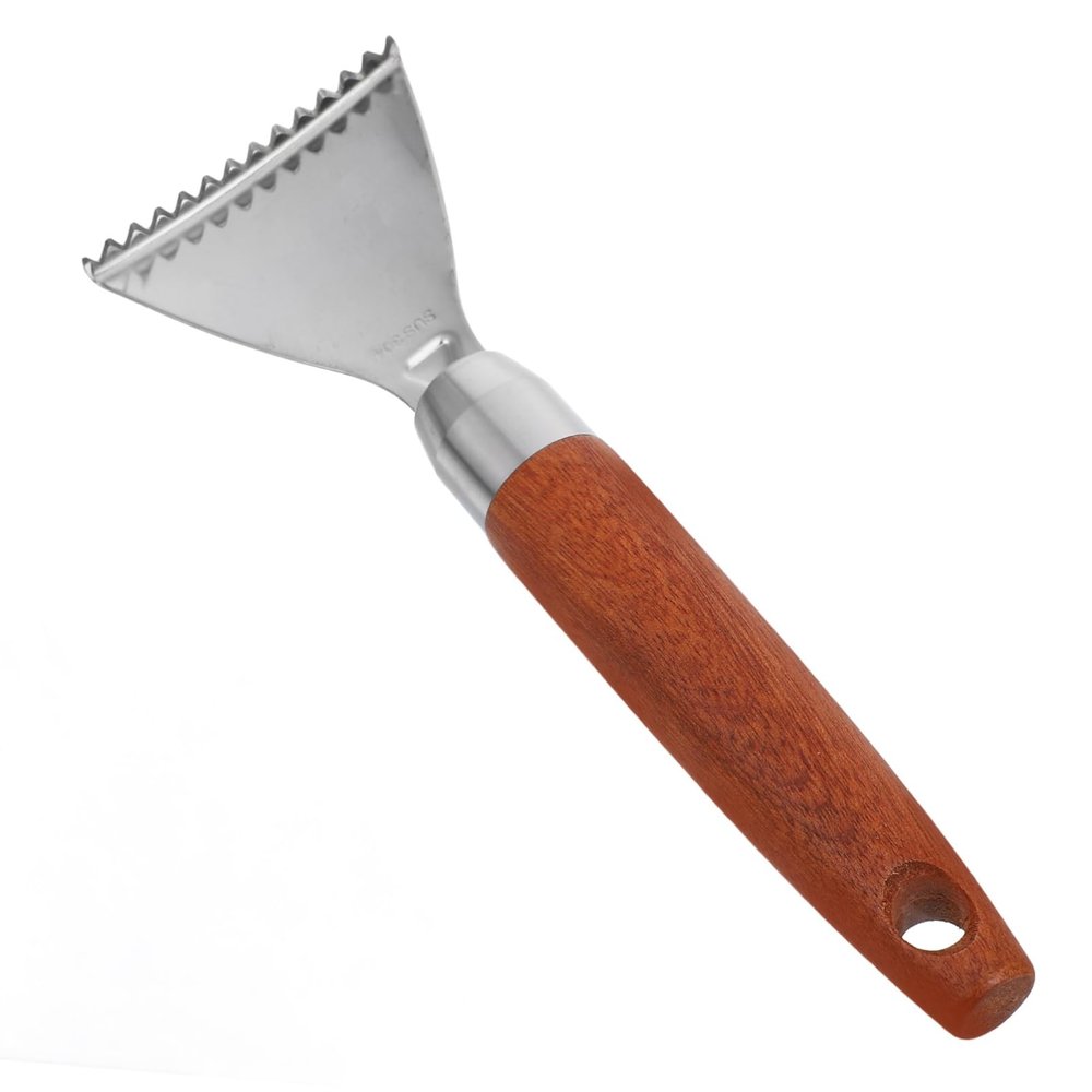 Cabilock Stainless Steel Fish Scaler Tool Ergonomic Handheld Cleaner for Efficient Fish Descaling and Versatile Kitchen Tool for Home Cooks and Chefs