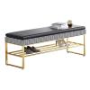 Shoe Storage Bench with Cushioned Seat, 2-Tier Shoe Rack Bench for Entryway, Bedroom, Hallway, Living Room view 1