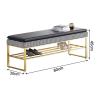 Shoe Storage Bench with Cushioned Seat, 2-Tier Shoe Rack Bench for Entryway, Bedroom, Hallway, Living Room view 3