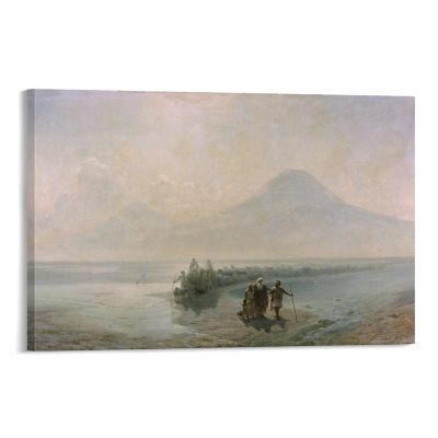 Ivan Aivazovsky Descent of Noah from Ararat (1889) Wall Art Poster Print Photo Art Painting Canvas Poster Home Decorative Bedroom Modern Decor Picture Frame 24x36inch(60x90cm)