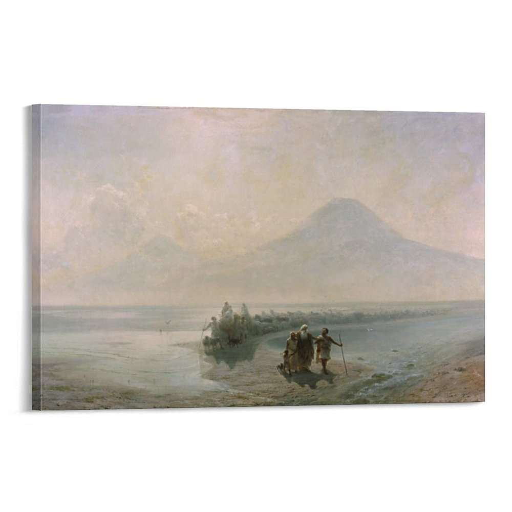 Ivan Aivazovsky Descent of Noah from Ararat (1889) Wall Art Poster Print Photo Art Painting Canvas Poster Home Decorative Bedroom Modern Decor Picture Frame 24x36inch(60x90cm)