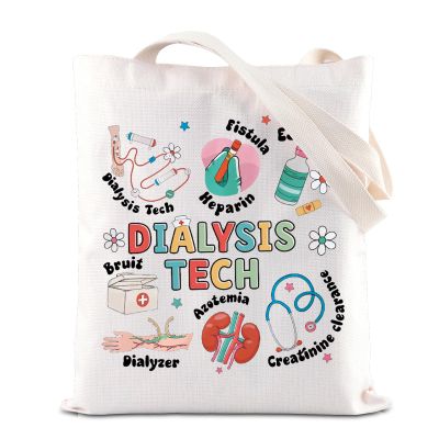FOTAP Dialysis Nurse Gift Dialysis Tech Tote Bag Nephrology Nurse Handbag Nephrology Tech Gift Graduation Gift CCHT Gift (Dialysis Tech Tote)