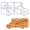 BAKERLOGY Moving Truck Cookie Cutter - Detailed Biscuit Cutter Design for Baking and Crafts, ideal on fondant, dough, clay view 1