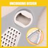 3-in-1 Stainless Steel Potato Grater with Can Opener Bottle Opener, 2024 New Multi-functional Shredded for Carrot Vegetable,Beer Opener Lid Opener Jar Opener for Weak Hands(Yellow,1PCS) view 4