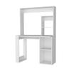 Adigyco Home Office Desk, Computer Desk with Hutch and Storage Shelves White view 3