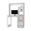 Adigyco Home Office Desk, Computer Desk with Hutch and Storage Shelves White view 4