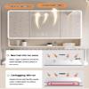 22 X 34 Inch Led Lighted Bathroom Medicine Cabinet with Sockets,2doors Hd Wall Mounted Bathroom Mirror with Defogging Function Mirror Back with Cosmetic Organizer Easy to Install Aluminum Cabinet view 4