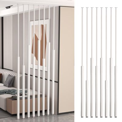 AMUFJJ 2 3 4 5 FT 6 7 Feet Room Divider Post Column, Floor to Ceiling Wall Partition Post Room Divider, 8 Pcs Screen Partition Post for Entrance/Living Rooms(215cm/84.6in/7.1ft)