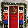 Nutcracker Christmas Decorations, Nutcracker Banners Outdoor Nutcracker Banner Life Size Soldier Model Nutcracker Porch Signs Merry Christmas Door Banner Soldier Model Nutcracker Banners (C) view 3