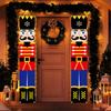 Nutcracker Christmas Decorations, Nutcracker Banners Outdoor Nutcracker Banner Life Size Soldier Model Nutcracker Porch Signs Merry Christmas Door Banner Soldier Model Nutcracker Banners (C) view 4