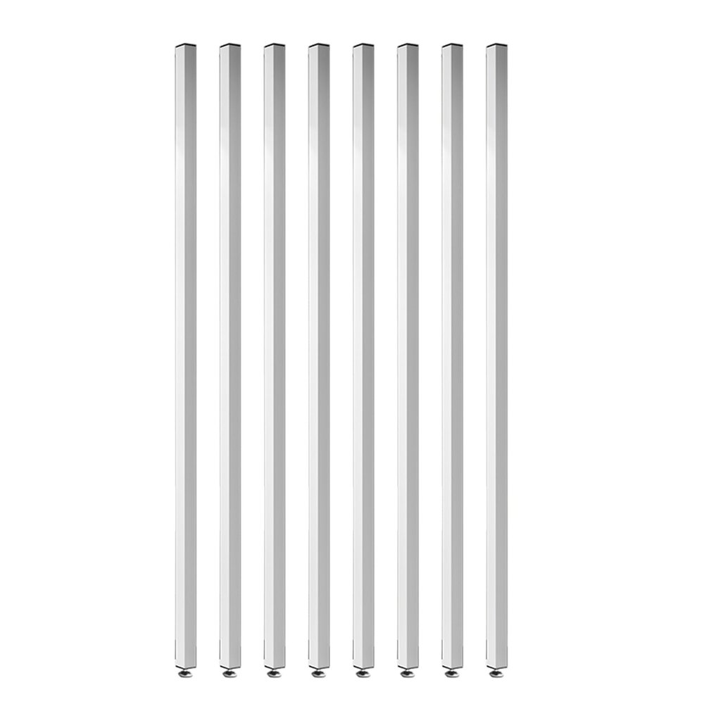 3ft/ 4ft/ 5ft/ 6ft/ 7ft Privacy Room Dividers Post, 4/ 6/ 8 Pack Wall Partition Room Divider Floor to Ceiling, Hotels Apartments Bars White Standing Wall Partition Column(White 8pcs,100cm/39.4in/3.3ft