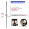 3ft/ 4ft/ 5ft/ 6ft/ 7ft Privacy Room Dividers Post, 4/ 6/ 8 Pack Wall Partition Room Divider Floor to Ceiling, Hotels Apartments Bars White Standing Wall Partition Column(White 8pcs,100cm/39.4in/3.3ft view 2