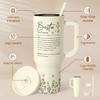 Best Friend Tumbler with Handle 40oz, Bestie Cups for Women Stainless Steel Coffee Travel Tumblers with Straw, Bestie Gifts for Female Friends BFF, Friendship Gift for Birthday Christmas Valentines view 2