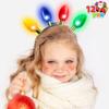 JOYIN 12 PCS Christmas Headband LED Light Bulb Flashing Headband with 4 Colorful LED Bulbs for Adults Kids Accessories Christmas Party Favors Xmas Party Supplies view 2