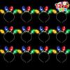 JOYIN 12 PCS Christmas Headband LED Light Bulb Flashing Headband with 4 Colorful LED Bulbs for Adults Kids Accessories Christmas Party Favors Xmas Party Supplies view 3