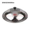 40 CM Stainless Steel Pots Lid Cover Fits Frying Pans/Pots/Woks, Stainless Steel And Tempered Glass Lid With Vent Hole And Handle view 2