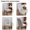Camel Dining & Office Chair Covers - Curved, Round & Wingback Designs (Camel, 4pcs) view 3
