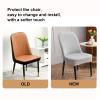 Camel Dining & Office Chair Covers - Curved, Round & Wingback Designs (Camel, 4pcs) view 4