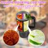 blackonvlm Divided Cup Tray, 2-in-1 Beverage Separator Silicone Liner, Food Grade Reusable Liner for Cup 40 oz, Silicone Hot Cold Double Inner Tray for Party, Leisure, Outdoor, Office (Purple) view 3