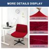 Cross Office Chair Cover,Armless Chair Cover Chair Cover Velvet Armless Office Desk Chair Slipcover Modern Mid Back Accent Chair Cover Washable Removable Chair Protector for Accent Chair Without Arms( view 2