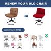 Cross Office Chair Cover,Armless Chair Cover Chair Cover Velvet Armless Office Desk Chair Slipcover Modern Mid Back Accent Chair Cover Washable Removable Chair Protector for Accent Chair Without Arms( view 3