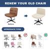Cross Office Chair Cover,Armless Chair Cover Chair Cover Velvet Armless Office Desk Chair Slipcover Modern Mid Back Accent Chair Cover Washable Removable Chair Protector for Accent Chair Without Arms( view 3