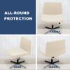Cross Office Chair Cover,Armless Chair Cover Chair Cover Velvet Armless Office Desk Chair Slipcover Modern Mid Back Accent Chair Cover Washable Removable Chair Protector for Accent Chair Without Arms( view 4