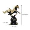 Bothyi Resin Horse Statue, Horse Figurine Statue,Gifts for Horse Lovers,Horse Statue,Home Shelf Bookshelf Resin Horse Ornament, Black and Gold, 24x27x11cm view 3