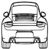 911 Model 997 Back Silhouette Metal Wall Art | Metal Wall Decor | Automotive Wall Decor | Living Room Wall Decor | Christmas Gifts | Gifts For Car Lovers | Gifts (60 CM 24 Inches) view 1