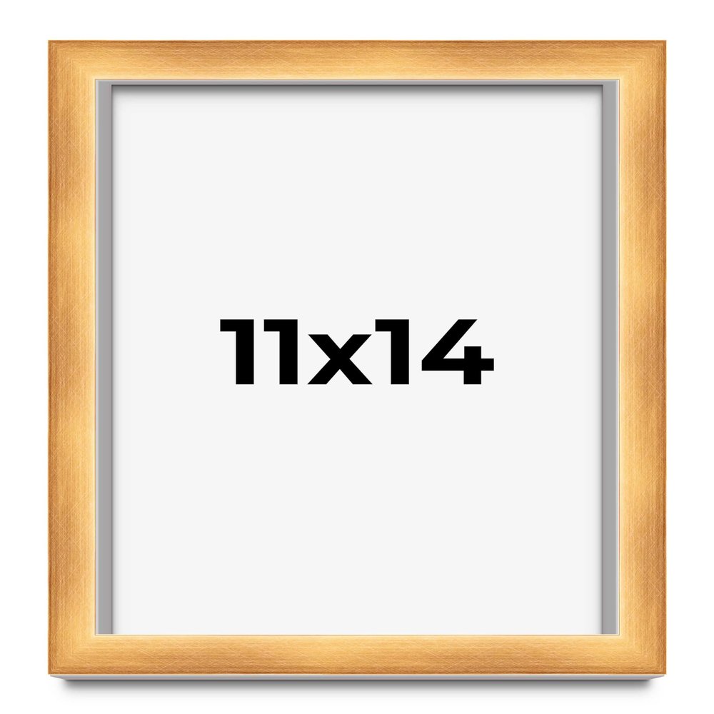 11x14 Bronze Cross-Brushed Shadow Box Frame | 1.625 Inches Deep Solid Wood | UV Resistant Acrylic Plexiglass Front, Acid Free Backing and Hanging Hardware Included