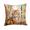 Caroline's Treasures Leaves Fall Throw Pillow, 14Hx14W, Sokoke Cat view 1