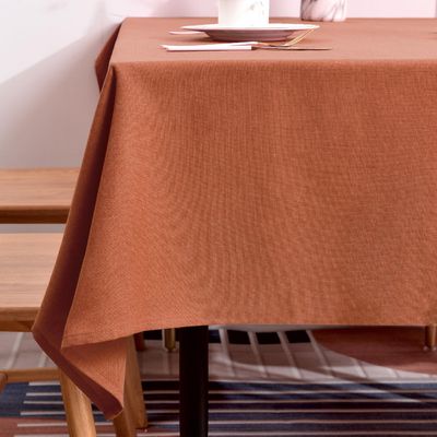 BALCONY & FALCON Table Cloth for 6ft Rectangle Tables  Waterproof, Wrinkle-Free Farmhouse Tablecloth for Dining, Kitchen, Fall Thanksgiving Holiday Gatherings (Cinnamon, 57" x 118")