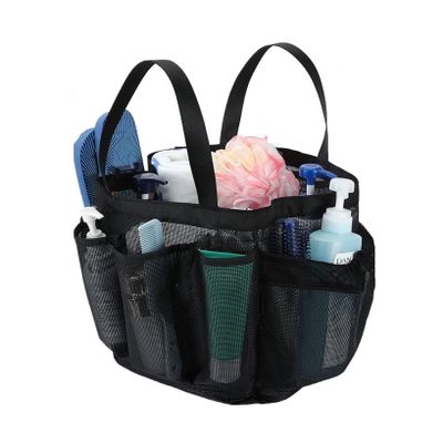 TQQEPOOL Mesh Shower Caddy Portable for College Dorm with 7-Pockets,Shower Bag for Bathroom Hanging,Essentials for Beach Gym Swim Camp Travel