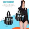 TQQEPOOL Mesh Shower Caddy Portable for College Dorm with 7-Pockets,Shower Bag for Bathroom Hanging,Essentials for Beach Gym Swim Camp Travel view 2