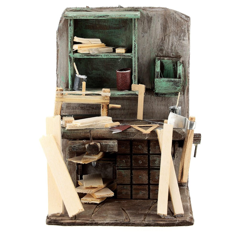 Carpenter corner 15X10X10 cm DIY Neapolitan nativity scene 10 cm