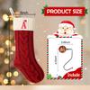 Christmas Stockings Personalized Custom Initials 18 Inches Knitted Christmas Stockings with Letter Fireplace Hanging Monogram Xmas Stockings for Kids,Family Holiday Party DecorationRed and White O view 2