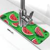 Watermelon fresh fruit Printed Faucet Mat,Rubber Anti-slip Sink Faucet Mat Pad Splash Guard Absorbent Fast Drying Mat for kitchen Bathroom 15" X 5.5" view 1