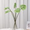 AtHomeYuyue 3pcs Artificial Anthurium Lily Flowers 22" Green Fake Plastic Tropical Flowers for Vase Bouquets Home Office Wedding DecorGreen view 2