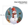 Christmas Snowman Coasters for Drinks Set of 4 Non-Slip Leather Coaster Heat Resistant Drink Coaster for Tabletop Protection Absorbent Cup Mat for Coffee Table Decor Round Shape view 2