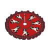Boston Terrier Reindeer Christmas01 30 Inch Christmas Tree Skirt Red and Black Buffalo Plaid Edge Decoration for Merry Christmas Farmhouse Winter Holiday Party Home Decoration Ornaments Indoor Outdoor view 2