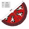 Boston Terrier Reindeer Christmas01 30 Inch Christmas Tree Skirt Red and Black Buffalo Plaid Edge Decoration for Merry Christmas Farmhouse Winter Holiday Party Home Decoration Ornaments Indoor Outdoor view 4