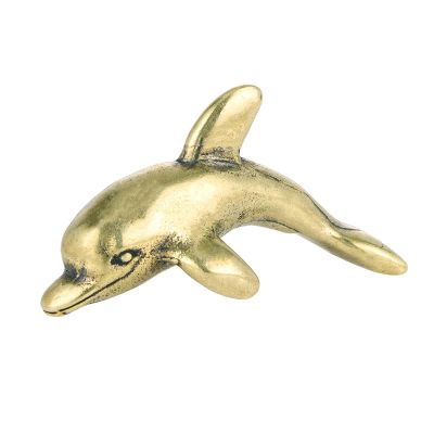 DUOLAIYUNSO Vintage Bronze Statues,4x2cm Sea Animal Dolphins Figurines Retro Brass Office Desktop Crafts Ornaments Home Decorations Living Room Accessories