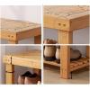 FURUIM2024M Shoes Shelf Shoe Rack Bench, Entryway Shoe Bench, 2/3 Tier Simple Style Shoe Bench with Storage for Hallway Living Room Bedroom Corridor, Nature Stackable Shoe Rack(90x25x45CM) view 4