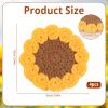 4pcs Cute Crochet Knitted Coasters - Funny Sunflower Designs, Soft & Absorbent for Drinks, Desk & Bar view 2