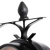 EHVYBDX Outdoor Garden Wall Clock, 8 Inch Double Sided Paddington Station Wall Clock Antique-Look Bracket Garden Clock Waterproof Outdoor Indoor Outdoor Decoration,Black view 4