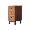 YOUQUEEN Bedside Table Three Drawer Bedside Table Black Walnut Cherry All Solid Wood Bedside Table Simple Storage Cabinet Side Tables Bedroom view 1